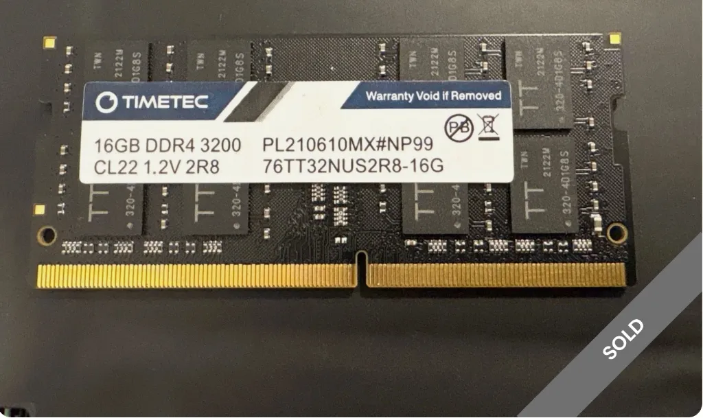 Laptop RAM sold on eBay